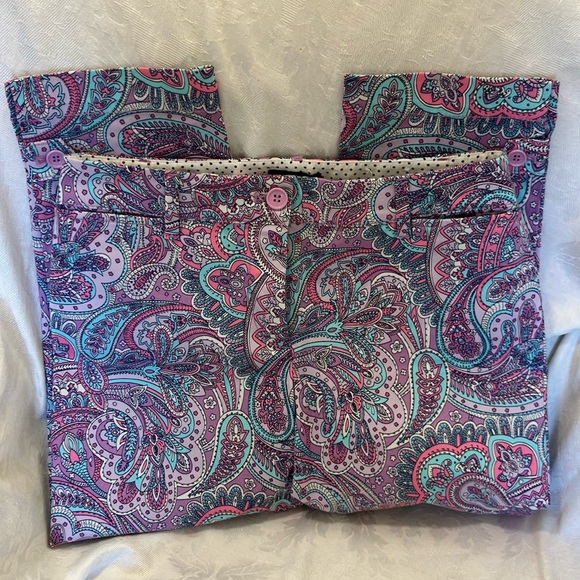Talbots Pants - Talbots Petite Perfect Crop in Purple Paisley PRICE DROP!!